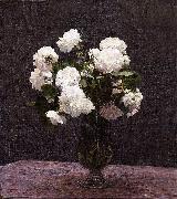 Henri Fantin-Latour White Roses USA oil painting artist